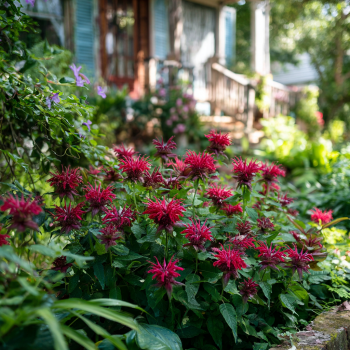 Bee Balm Gardenview Scarlet Monarda Plants in Separate 4 inch containers- Daylily Nursery…one plan